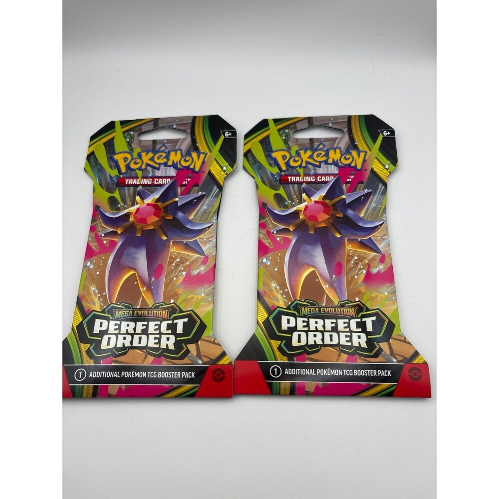 Pokemon TCG Mega Evolution Perfect Order Blister Pack Lot of 2 Brand New Sealed
